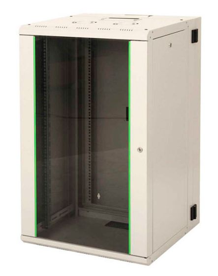 Шкаф коммутационный Lande Proline (LN-PR20U6045-BL-111) настенный 20U 600x450мм пер.дв.стекл задн.дв.стал.лист направл.под закл.гайки 100кг черный 34