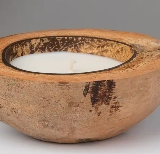 !Арома-свеча в кокосе большая цвет микс аромат микс 25 часов