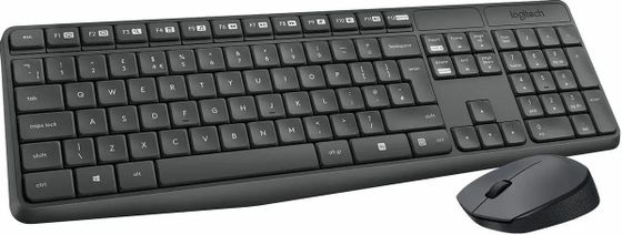 Клавиатура+мышь Logitech MK235 беспроводной серый (920-007948)