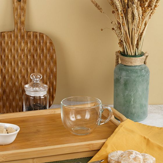 Кружка ДЖАМБО (бульонница) прозрачная 500мл