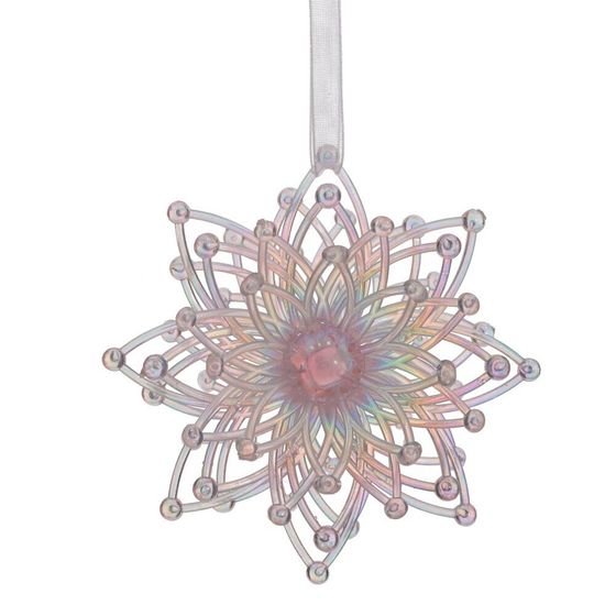 Украшение новогоднее &quot;Снежинка&quot;, L10 W5 H10 см, 3в.