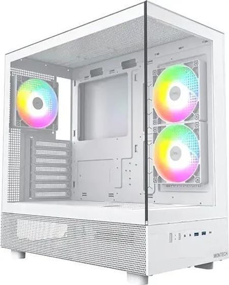 Корпус Montech XR белый без БП ATX 3x120mm 2xUSB3.0 audio bott PSU