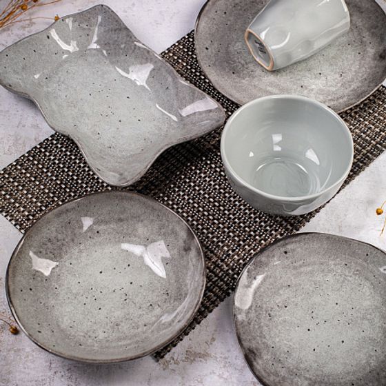 Блюдо овальное STONE DARK 26см