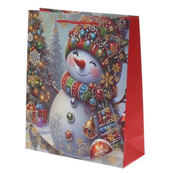 Пакет подарочный (бумага 210г/м2, блок 12шт), L18 W8,5 H23 см, 4в.