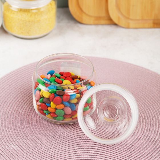 Банка для продуктов КЛУБ 0.5л с крышкой