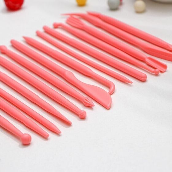 !09 Набор для моделирования кондитерских украшений 14 шт, 12×0,5 см, цвет МИКС