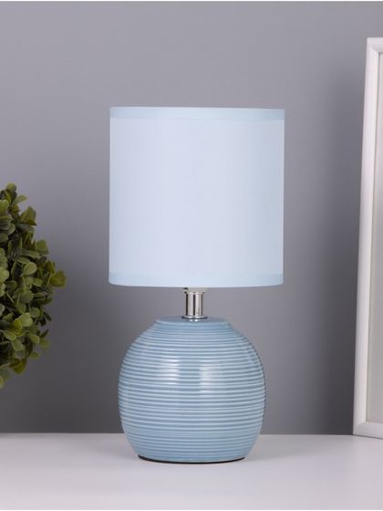 Лампа настольная RISALUX «Бриз», 1×40 Вт Е14, голубой, 13×13×25 см