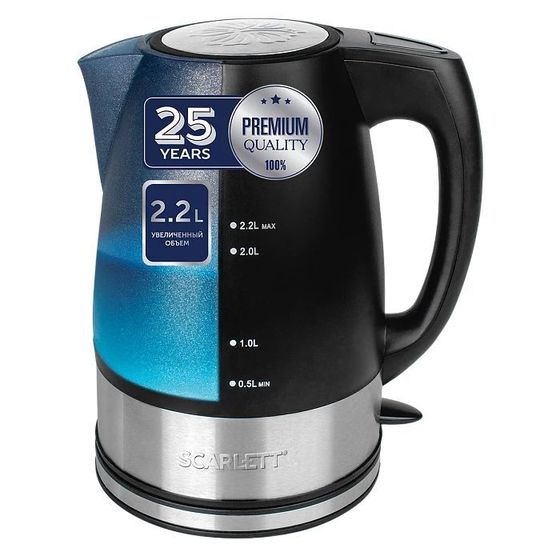 Чайник электрический Scarlett SC-1020 2,2л 2200Вт черный