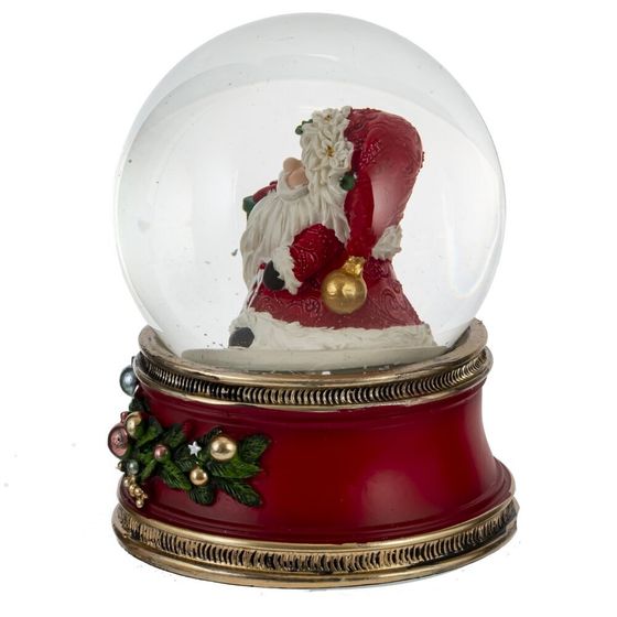 Фигурка декоративная "Дед Мороз" в стекл шаре (муз,движ, АААх3,н/п), D 10 см, L10,5 W10,5 H14 см