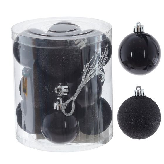 Набор из 12шт Украшение новогоднее "Шар", D 4 см, L9,5 W9,5 H10,5 см