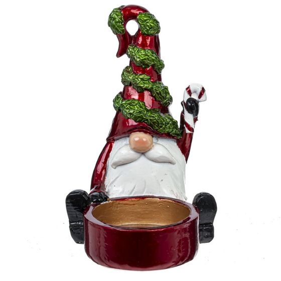 Подсвечник &quot;Ангел/Дед Мороз/Снеговик/Гном&quot; (D свечи 4,5 см), L7 W7 H11 см, 4в.