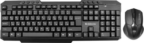 Клавиатура+мышь Defender Jakarta C-805 RU беспроводной черный (45804)