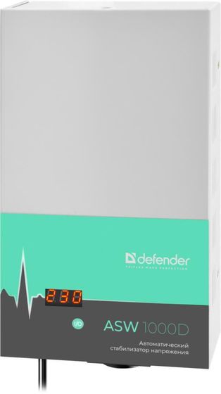 Стабилизатор напряжения Defender ASW 1000D 600Вт 1000ВА белый