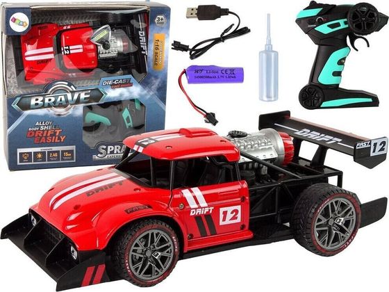 LeanToys Auto Zdalnie Sterowane Sportowe R/C 1:16 Czerwone Para Wodna