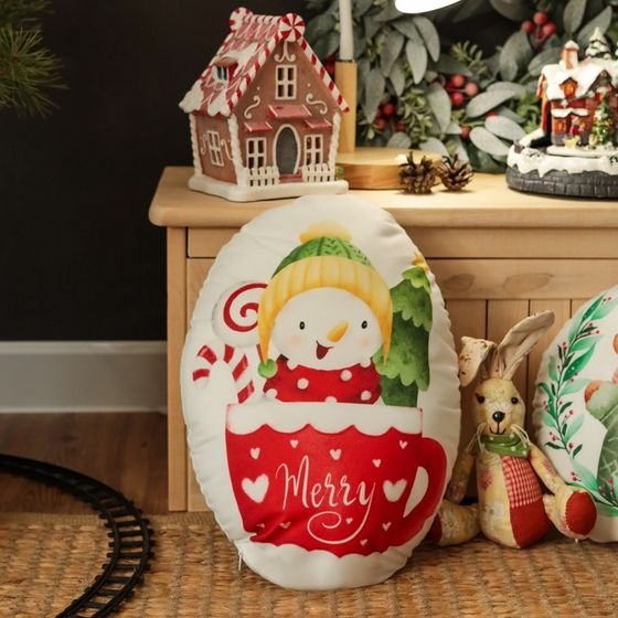 Подушка декоративная новогодняя Этель &quot;Merry&quot; 28*37см