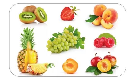 !09 Подстановочная салфетка, набор 3 штуки, "Фрукты" размер 26 х 41 см.