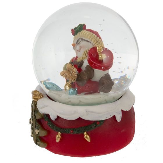 Фигурка декоративная &quot;Снеговик&quot; в стекл шаре, D 6.5 см, L6,5 W7 H8 см, 2в.