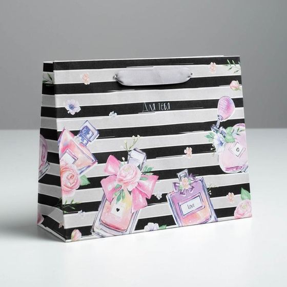 !09 Пакет крафтовый (набор 3 штуки) подарочный «Для тебя», 22 × 17,5 × 8 см