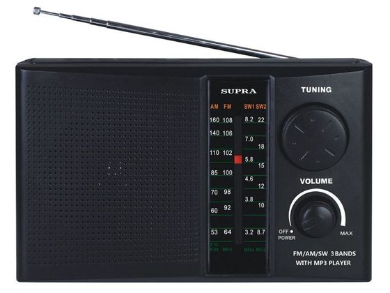 Радиоприемник Supra ST-19U черный USB
