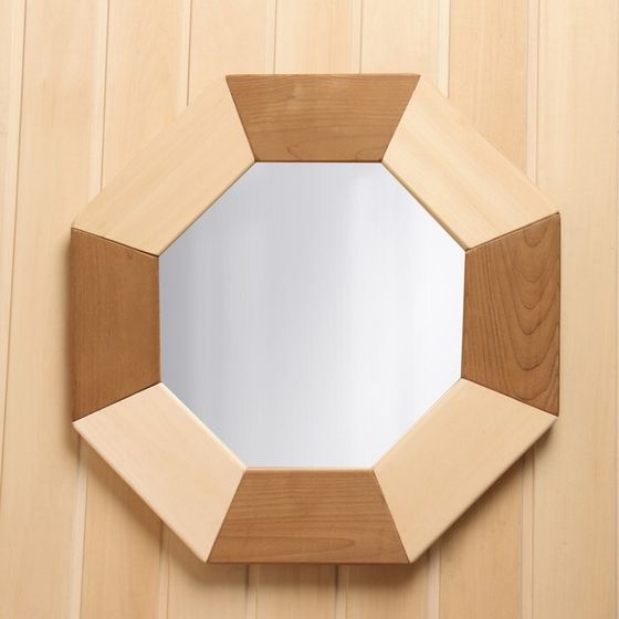 Зеркало восьмиугольное &quot;Сота&quot; зебра, 48х48х3