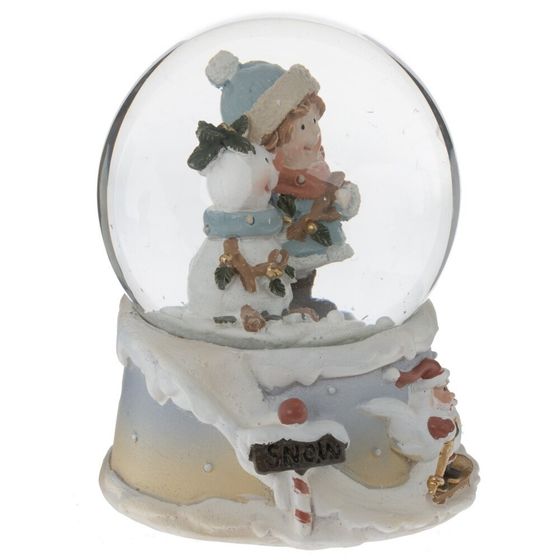 Фигурка декоративная &quot;Дети&quot; в стекл шаре, L7 W6,5 H8,5 см, 2в.