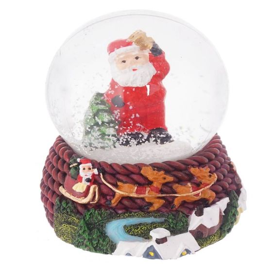 Фигурка декор в стекл шаре &quot;Дед Мороз/Снеговик/Мишка/Олень&quot;, D 4,5 см, L5 W5 H6 см, 4в.