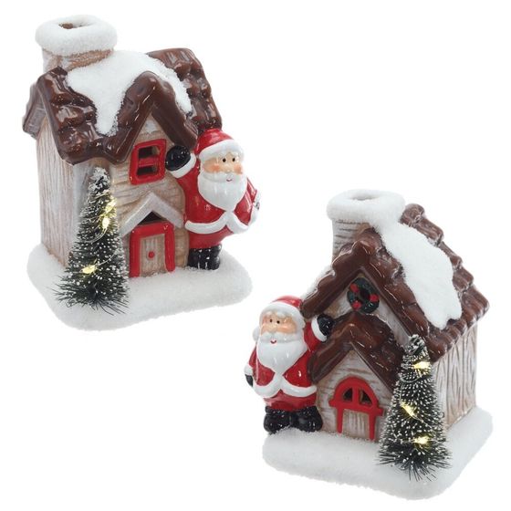 Фигурка декоративная &quot;Домик&quot; с подсветкой (2хLR44), L10 W10 H11 см, 2в.