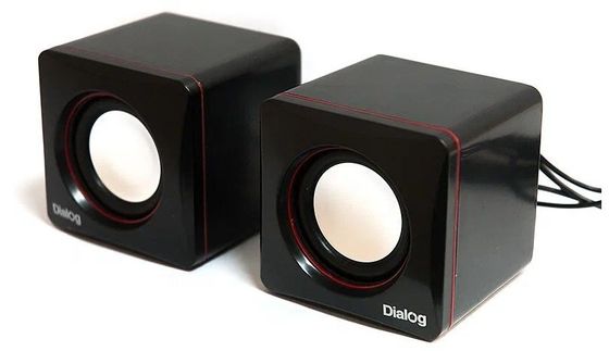 Колонки 2.0 Dialog Colibri AC-04UP BLACK-RED 6W RMS 6Вт черный