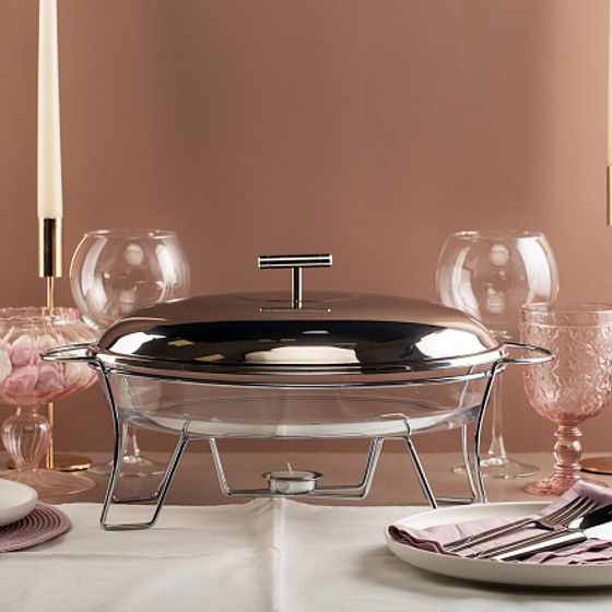 Мармит INVITE 3л 44x24,5x16,5см овальный