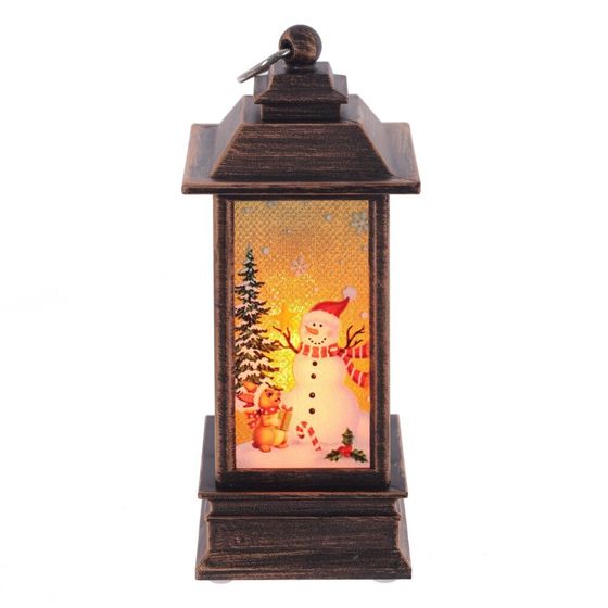 Изделие декоративное &quot;Фонарь&quot; (подсвет, LR44 х3шт) L5 W5 H12,5 см, 3в.