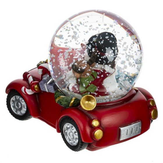 Фигурка декор в стекл шаре &quot;Снеговик и Олень&quot;, D 7 см, L10,5 W7 H9 см