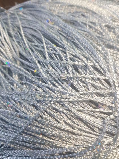 !09 Нитяная занавеска цвет серый с пайетками (300*300)