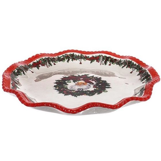 Тарелка &quot;Санта Клаус&quot;, L31 W30,5 H2,5 см