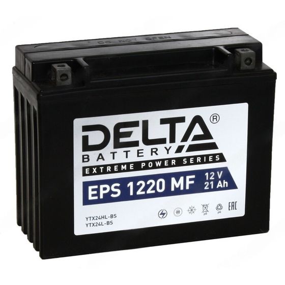 Аккумуляторная батарея Delta 21 Ач, EPS 1220 MF (YTX24HL-BS), обратная полярность