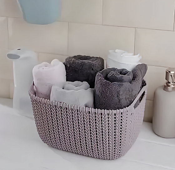 Корзина KNIT S 8л фиолетовая пастель