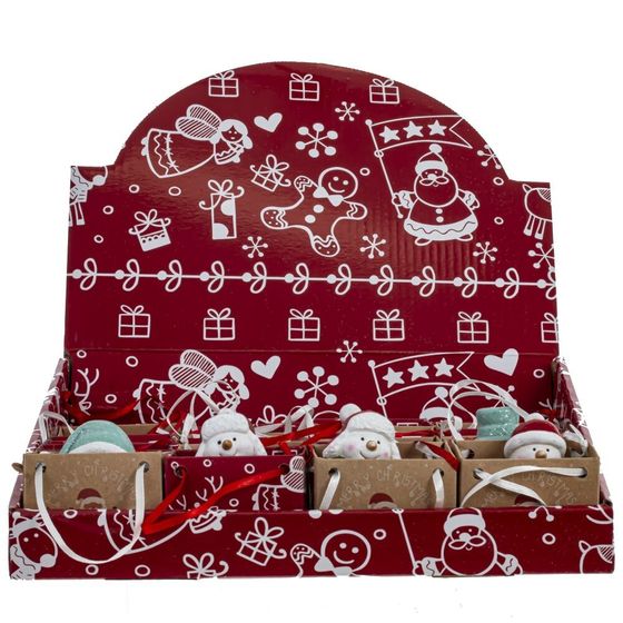 Фигурка декоративная &quot;Снеговик&quot; / &quot;Пингвин&quot;  (блок 24шт), L3,5 W3 H6,5 см, 6в.