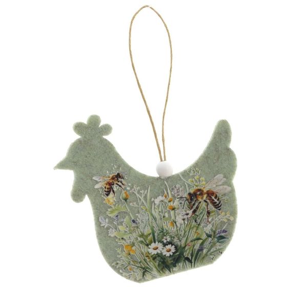 Набор из 6-ти изделий декоративных подвесных &quot;Курица/Петух&quot; (7,5*0,5*7,5), L25 W9 H1,5 см