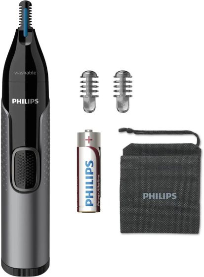 Триммер Philips NT3650/16 батареи (насадок 2шт) черный/серый