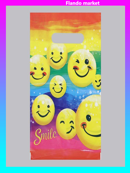 !Пакет &quot;Смешинки&quot; 25 штук полиэтиленовый с вырубной ручкой, 30 мкм, 20 х 30 см