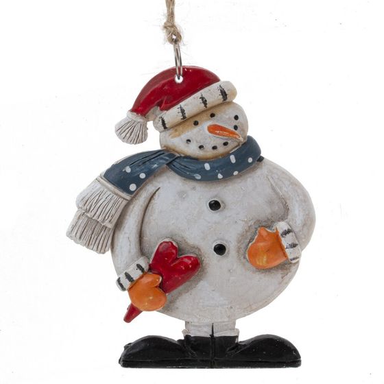 Изделие декоративное подвесное &quot;Снеговик&quot;,L7,5 W0,5 H9 см, 2в.