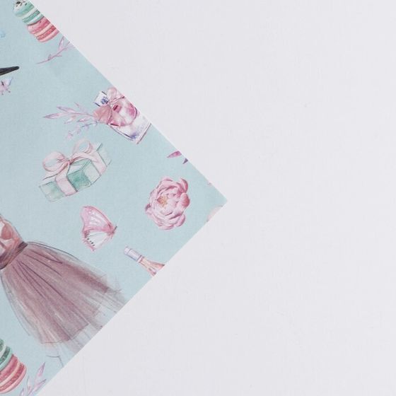 !Бумага упаковочная 2 листа глянцевая «Женские аксессуары», 70 × 100 см.