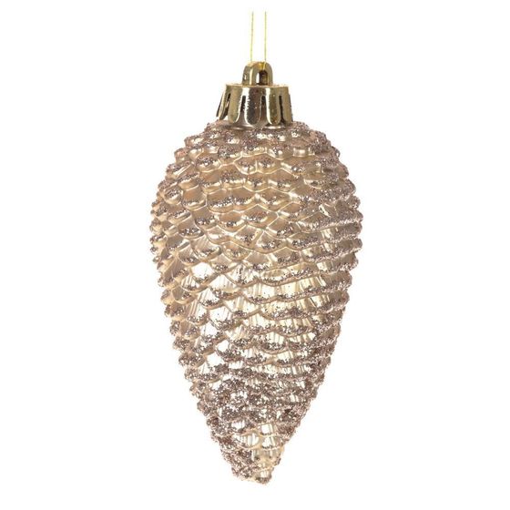 Набор из 4шт Украшение новогоднее &quot;Шишка&quot;, L17 W5 H8,5 см