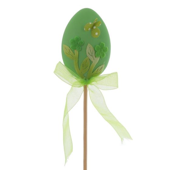 Изделие декоративное (вставка) &quot;Яйцо пасхальное&quot; (4*1,5*6) (блок 12 шт), L4,5 W2,5 H24,5 см, 2в.