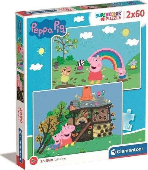Пазл Clementoni CLE 2x60 SuperColor Peppa Pig 21622