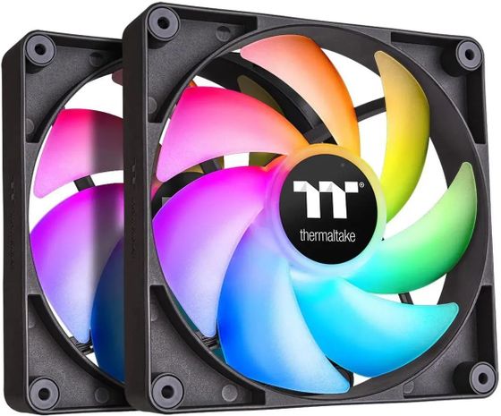 Вентилятор Thermaltake CT140 ARGB черный 140x25мм - 2шт 1500rpm LED PWM 4-pin (CL-F150-PL14SW-A)