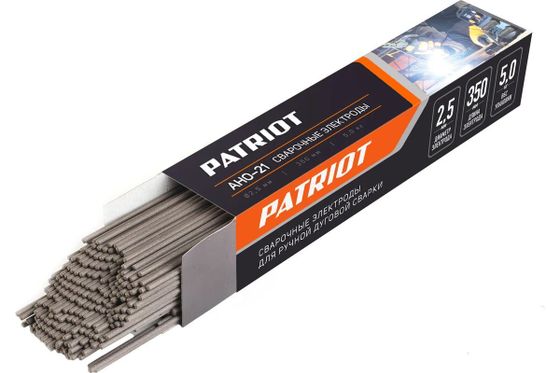 Электроды Patriot марка АНО-21 диам.2,5мм дл.350мм уп.5кг (605012230)