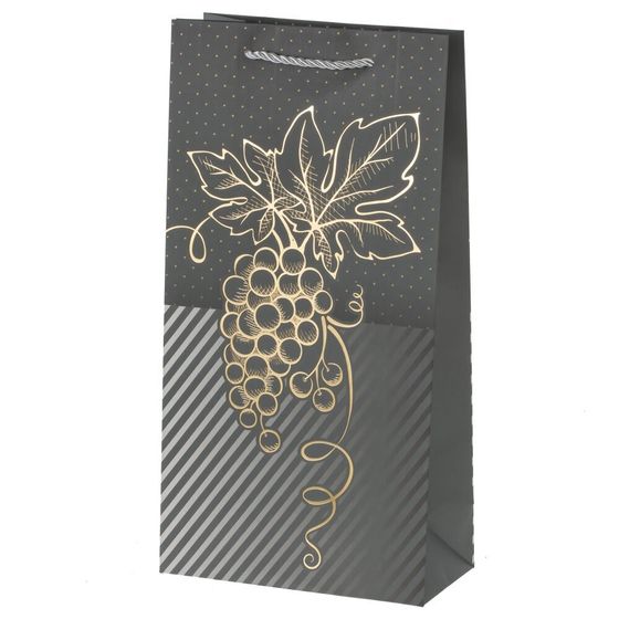 Пакет подарочный (бумага 210г/м2, блок микс 12шт), L18 W9 H35 см, 4в.