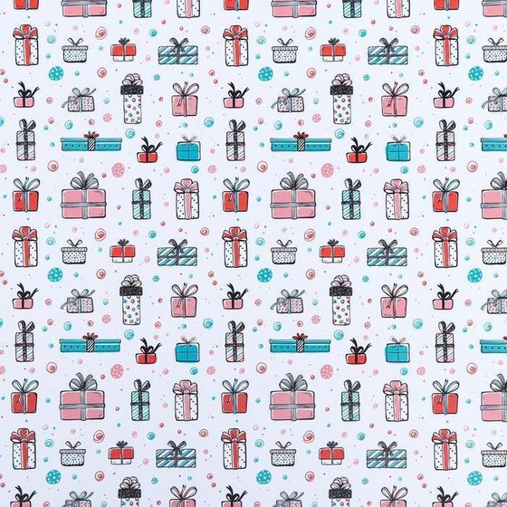 !09 Бумага глянцевая 2 листа "Подарок", 50 х 70 см.