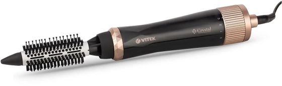 Фен-щетка Vitek Crystal VT-8243 1000Вт черный/золотистый