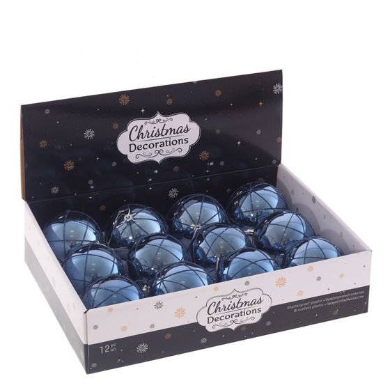 Набор из 12шт Украшение новогоднее "Шар", D 8 см, L35 W27 H8,5 см